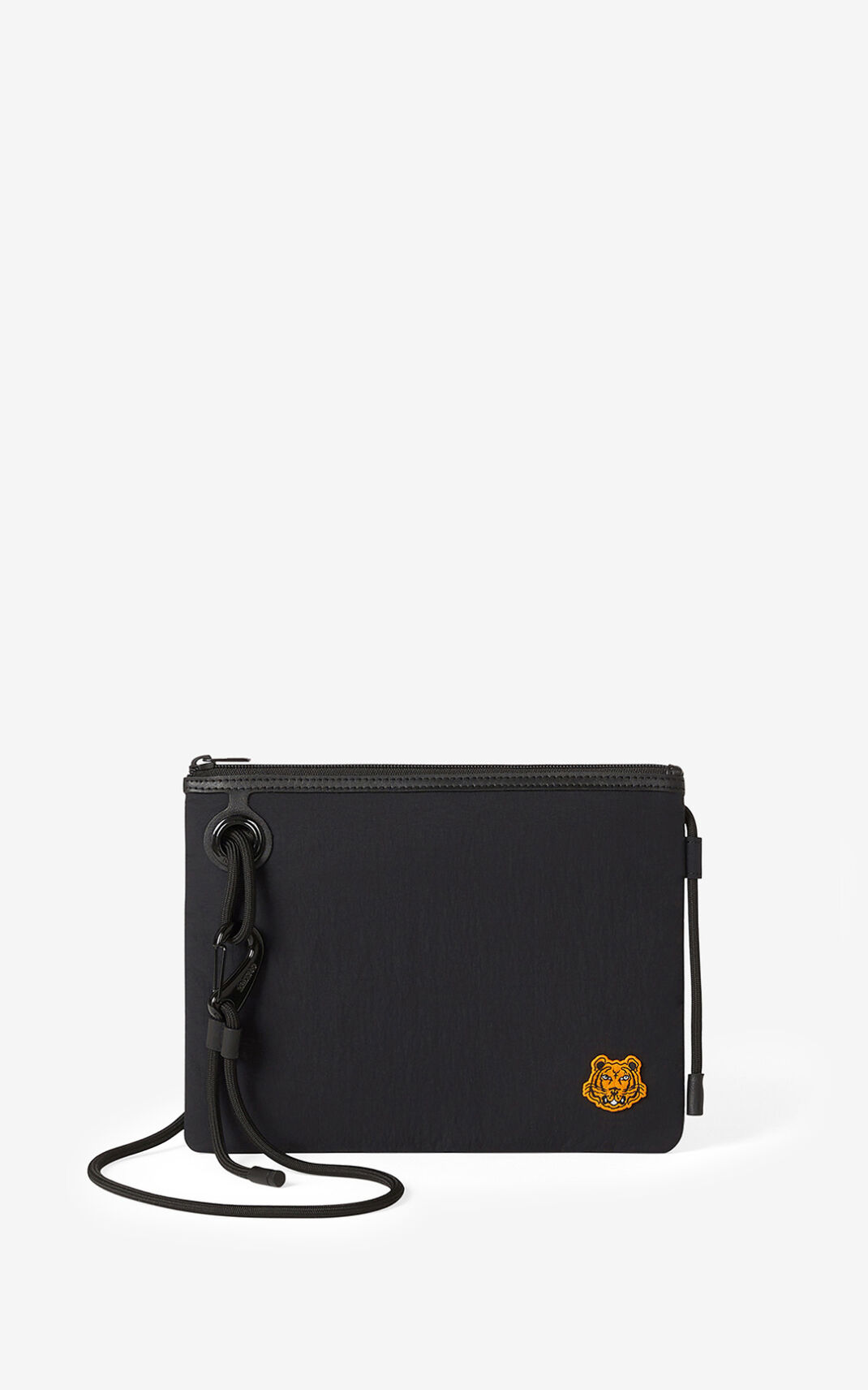 Pochette Kenzo Tiger Crest with strap Homme Noir | ERNK-81690